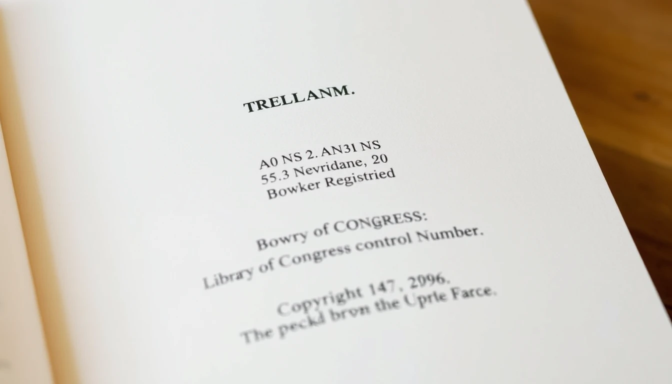 Typeset Publishing Imprint and Copyright Page Sample