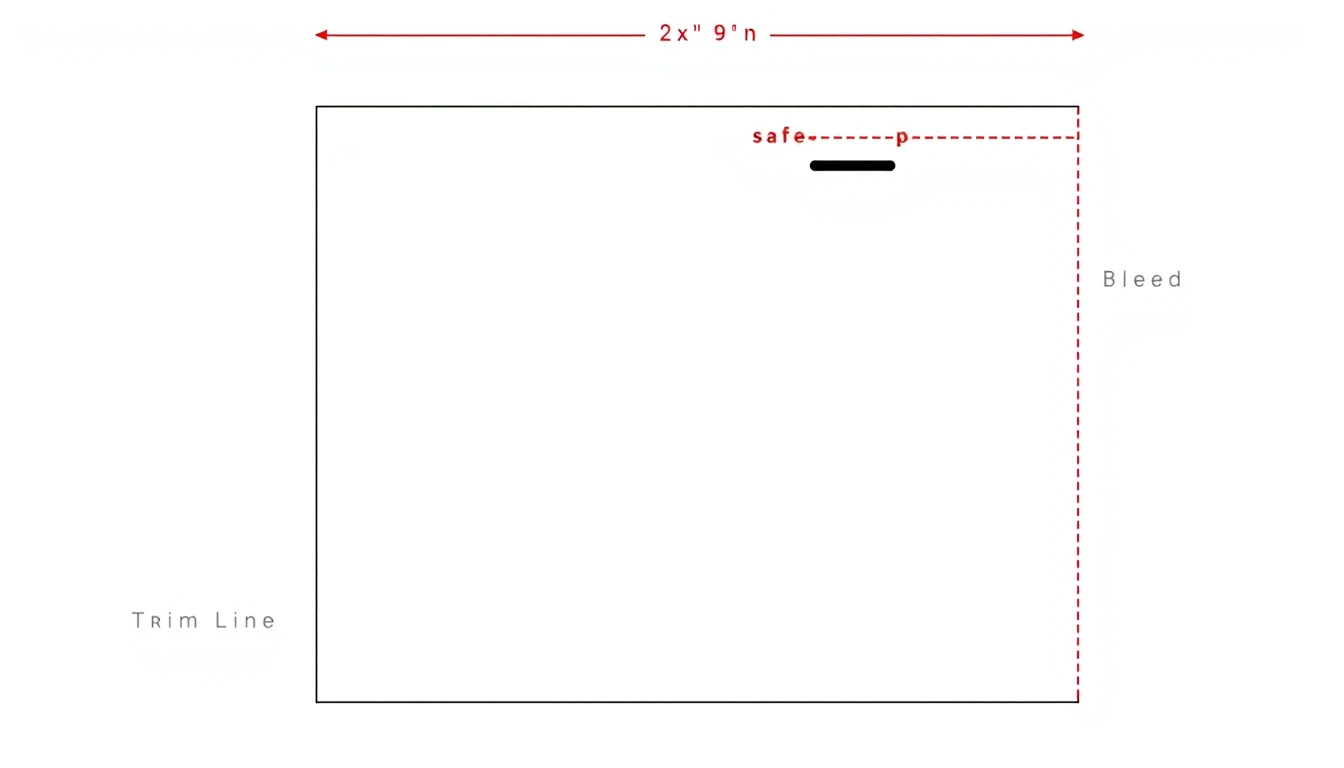 KDP Bleed Dimensions and Trim Boundary Diagram