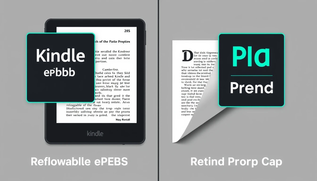 Comparison diagram of Kindle ePub CSS drop caps vs InDesign print drop caps