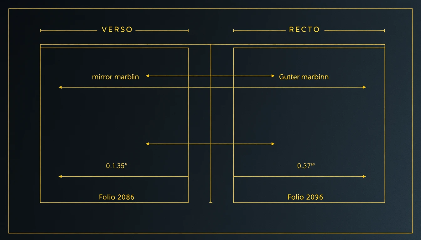 Technical diagram of KDP verso and recto running header safe zones and margins