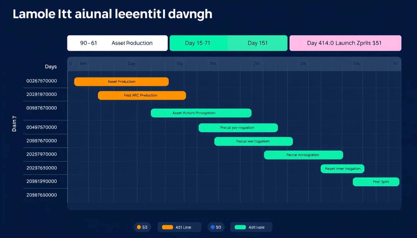 Gantt chart of the 90-day non-fiction book launch timeline