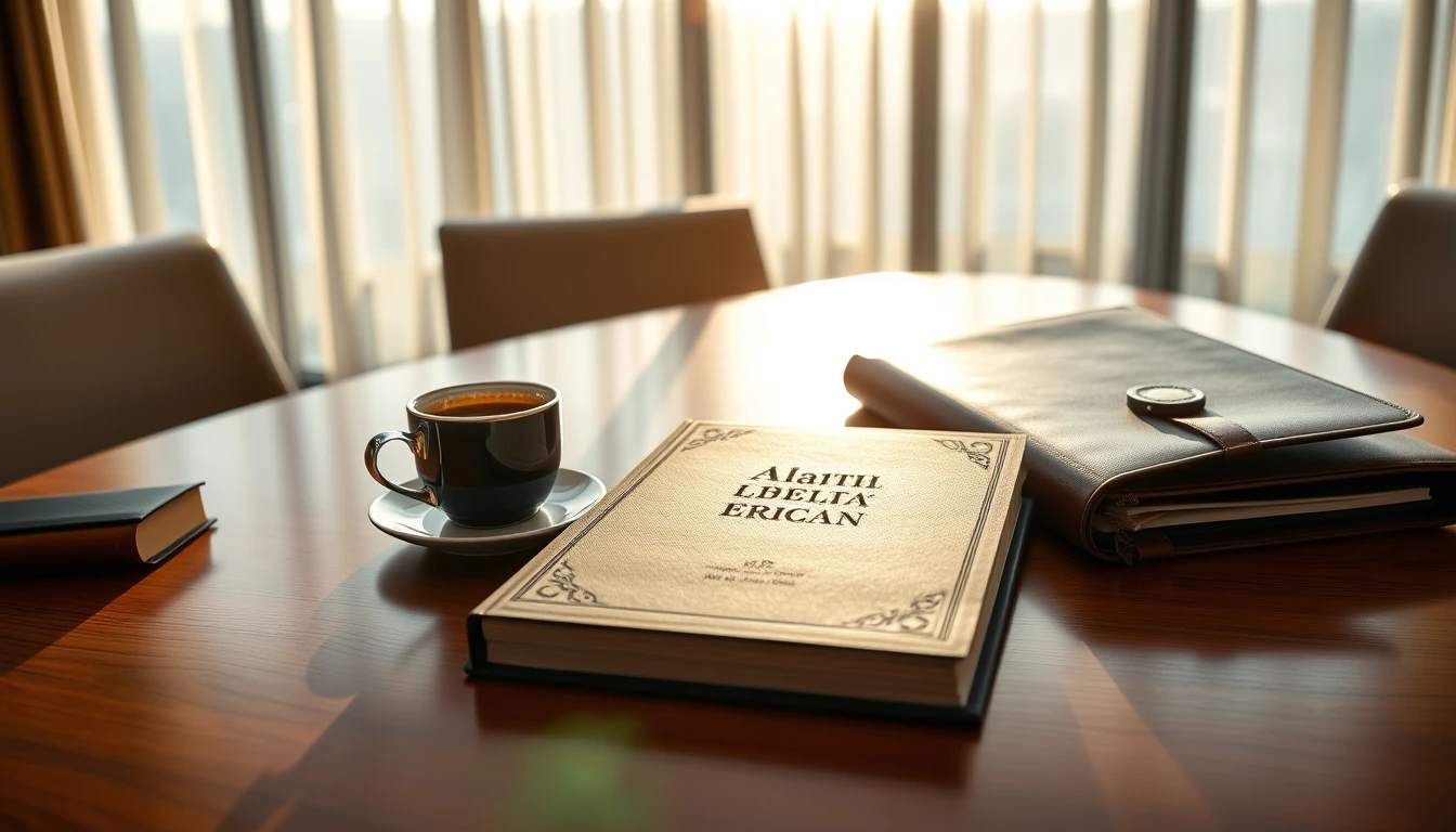 High-Ticket Consulting Business Book on Executive Boardroom Table